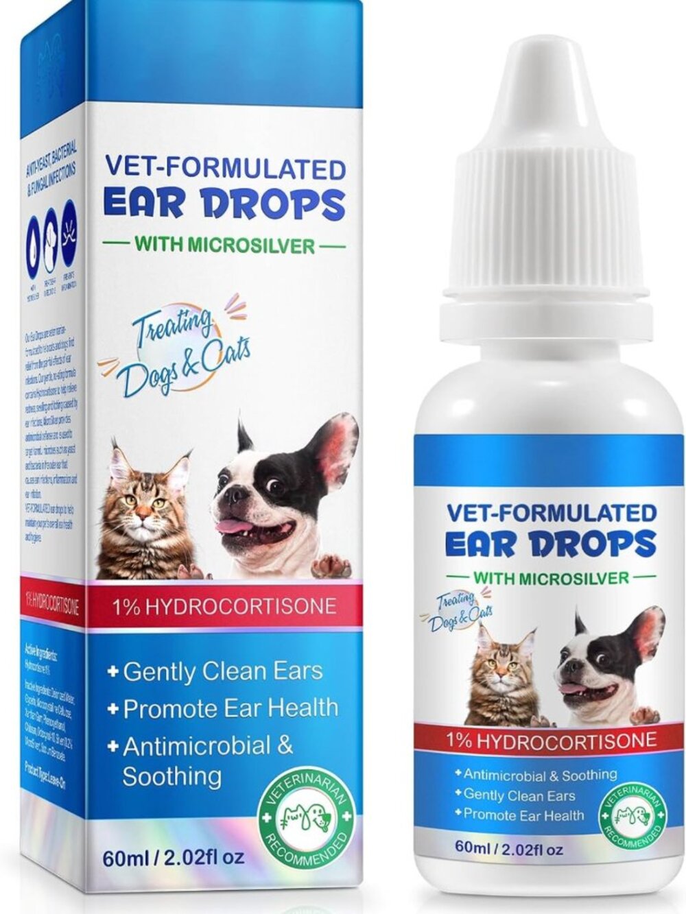 Soothing Ear Infection Drops for Dogs & Cats - Yeast Infection Relief, 2 fl oz
